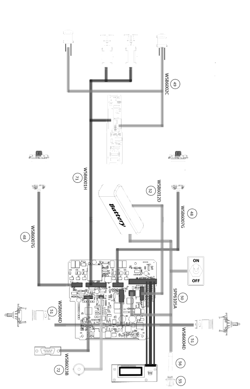 Wiring Harness Diagram and Parts List for XR33000 (22BSBDAE710)(2019) Cub Cadet Lawn Mower